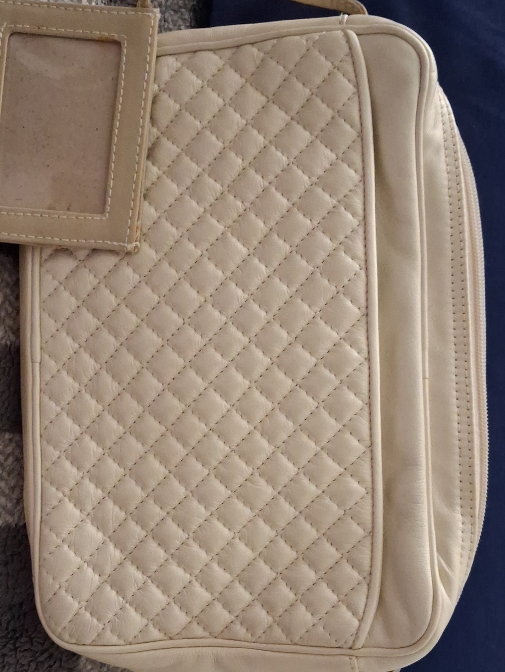 Ganson White Leather Wristlet Clutch